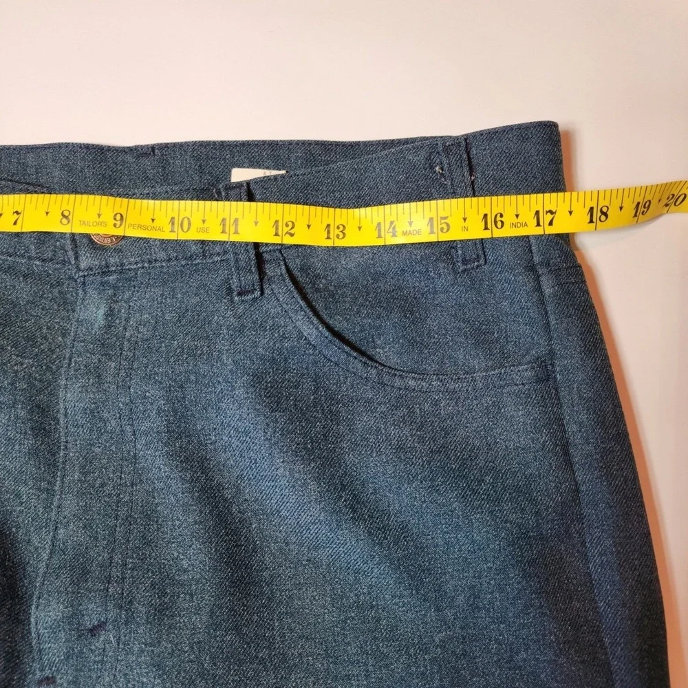 Vintage Levi's Action Slacks Men's 36x32 Blue Dacron Polyester Retro